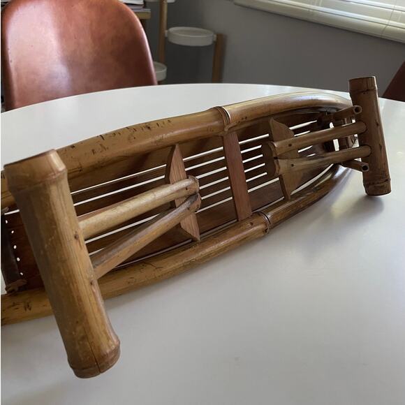 Antique Folding Bamboo Japanese or Chinese head rest (possible Takamakura?) - Picture 7 of 10